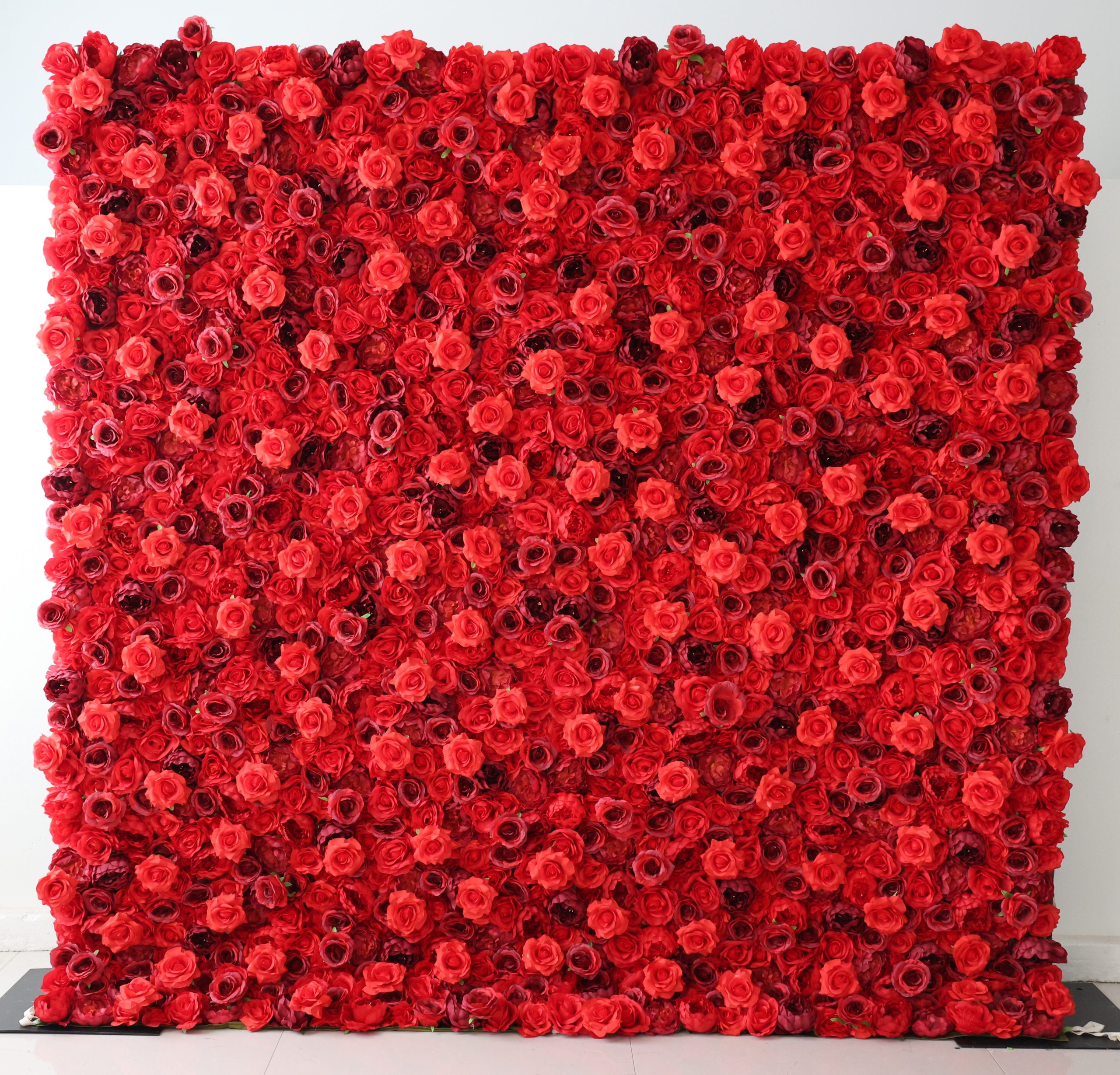 Flower wall for rent in red